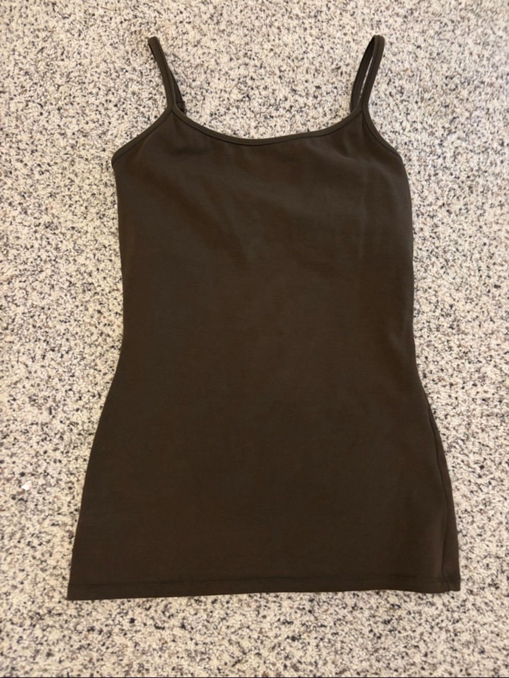 Women’s XS Express Brown Slim-Fit Camisole Tank Top with Built in Bra